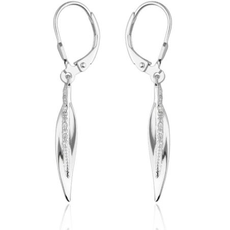 Stříbrné náušnice - čiré kulaté zirkony | Argento.cz