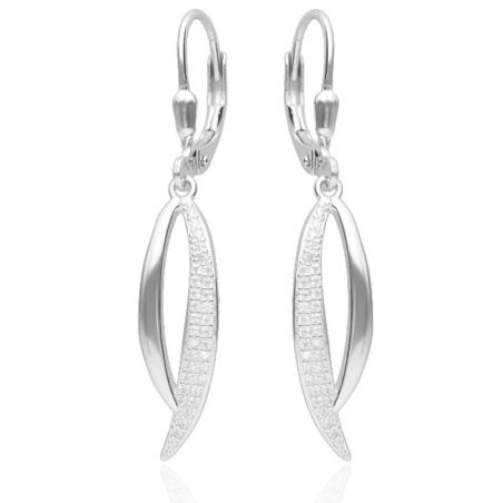 Stříbrné náušnice - čiré kulaté zirkony | Argento.cz