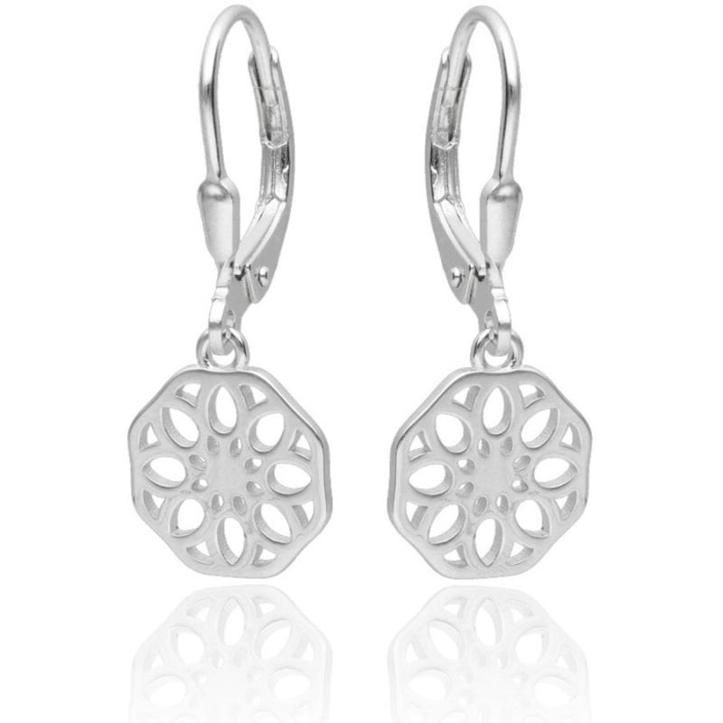 Stříbrné náušnice - kvítek | Argento.cz