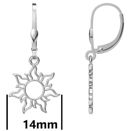 Stříbrné náušnice - slunce | Argento.cz