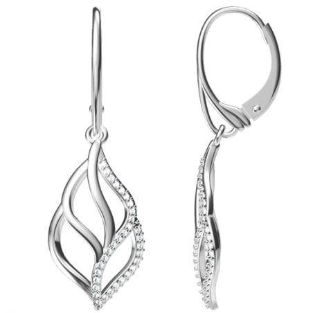 Stříbrné náušnice - čiré kulaté zirkony | Argento.cz