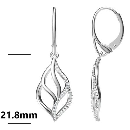 Stříbrné náušnice - čiré kulaté zirkony | Argento.cz