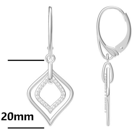 Stříbrné náušnice - čiré kulaté zirkony | Argento.cz