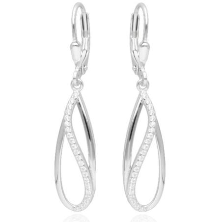 Stříbrné náušnice - čiré kulaté zirkony | Argento.cz