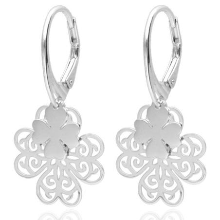 Stříbrné náušnice - čtyřlístek | Argento.cz