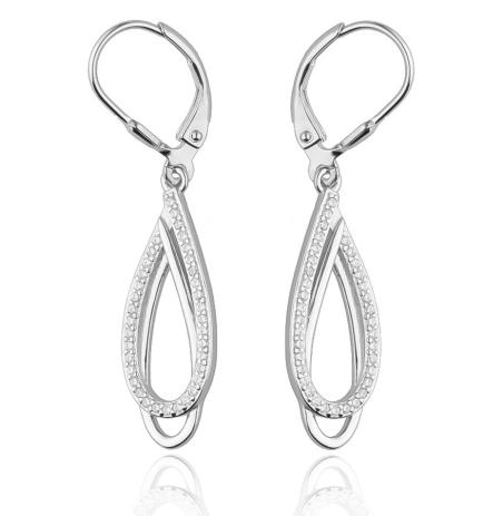 Stříbrné náušnice - čiré kulaté zirkony | Argento.cz