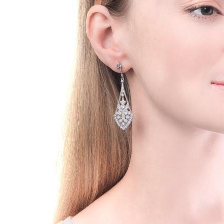 Stříbrné náušnice - čiré kulaté zirkony | Argento.cz