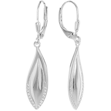 Stříbrné náušnice - čiré kulaté zirkony | Argento.cz