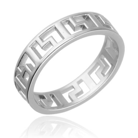 Stříbrný prsten - obroučka, řecký vzor | Argento.cz