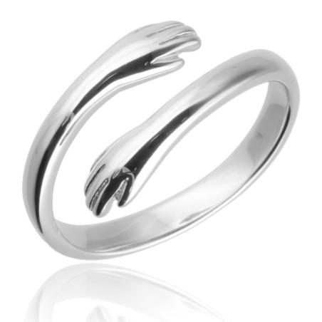 Stříbrný prsten - objetí | Argento.cz