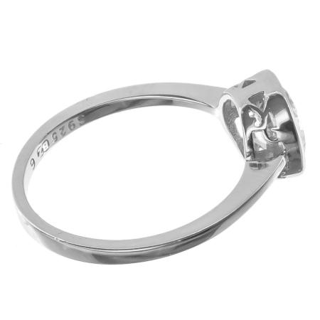 Stříbrný prsten - čirý kulatý zirkon | Argento.cz