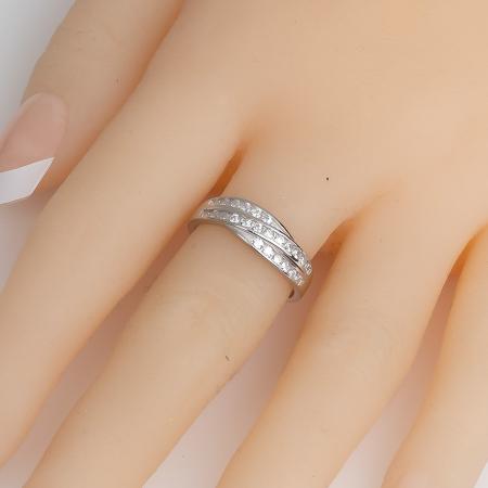 Stříbrný prsten - čiré kulaté zirkony | Argento.cz