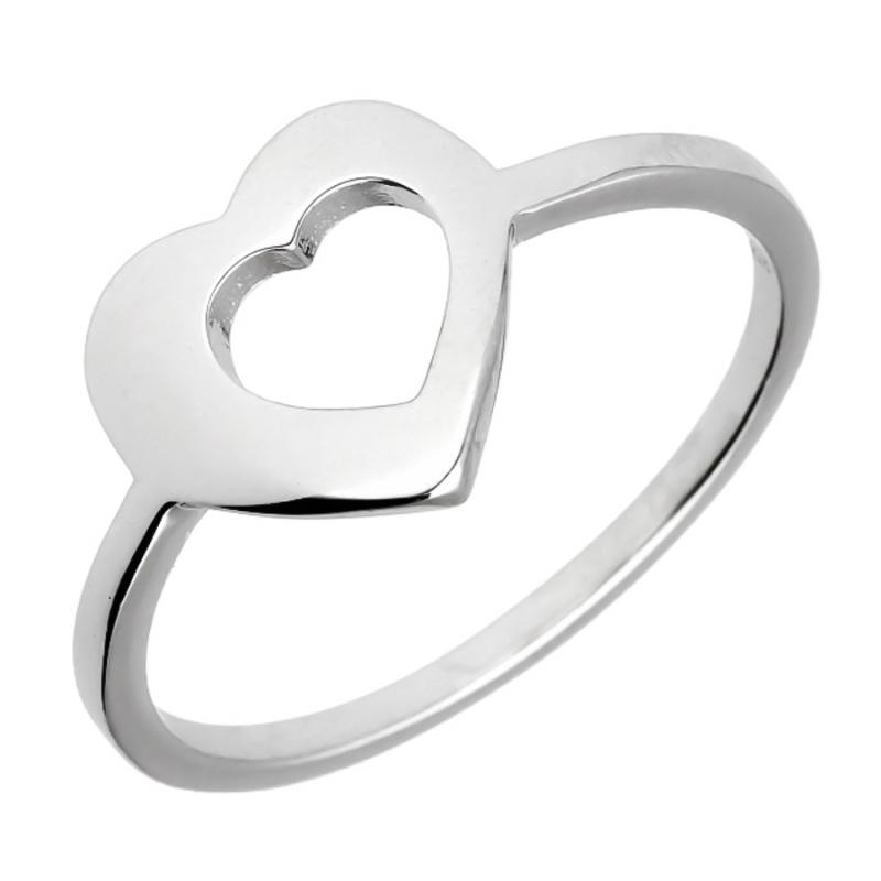 Stříbrný prsten - srdíčko | Argento.cz