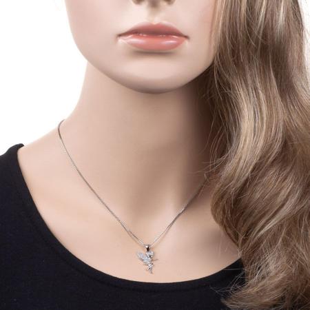 Stříbrný přívěsek - víla, čiré kulaté zirkony | Argento.cz