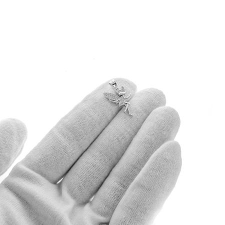 Stříbrný přívěsek - víla, čiré kulaté zirkony | Argento.cz