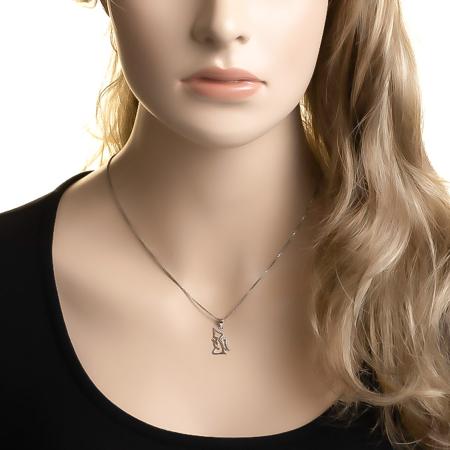 Stříbrný přívěsek - anděl, čiré kulaté zirkony | Argento.cz