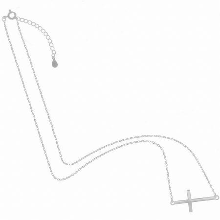 Stříbrný náhrdelník - křížek, délka 43 až 46 cm | Argento.cz