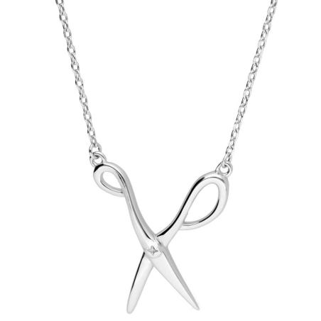 Stříbrný náhrdelník - nůžky, délka 43 až 46 cm | Argento.cz