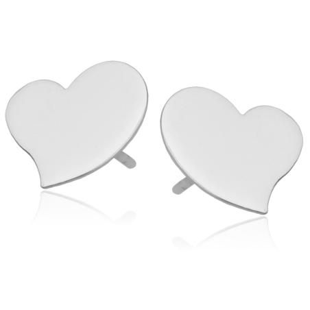 Stříbrné náušnice - srdíčka | Argento.cz