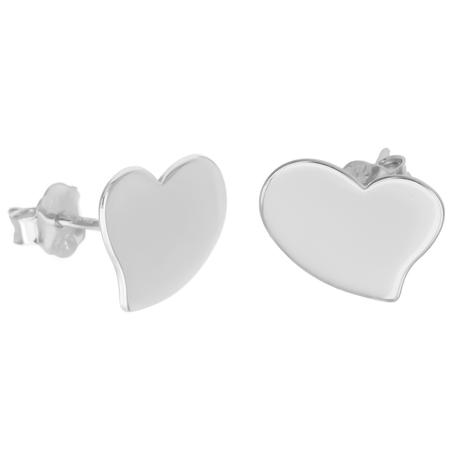 Stříbrné náušnice - srdíčka | Argento.cz