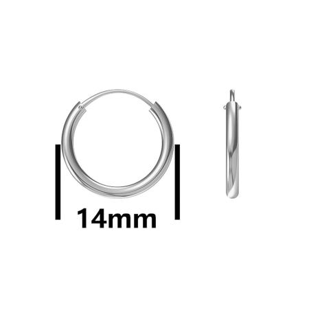 Stříbrné náušnice kroužky - průměr 14 mm | Argento.cz