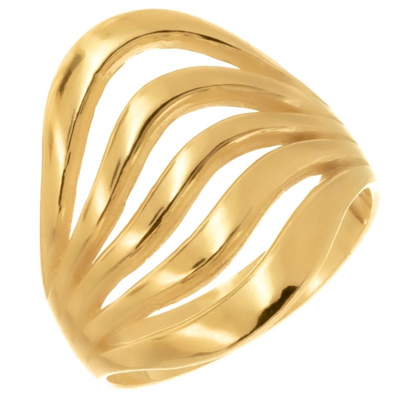 Pozlacený stříbrný prsten | Argento.cz