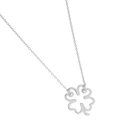 Stříbrný náhrdelník - čtyřlístek, délka 43 až 46 cm | Argento.cz