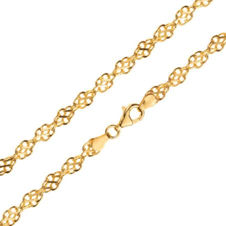 Pozlacený stříbrný řetízek - tloušťka 5 mm | Argento.cz