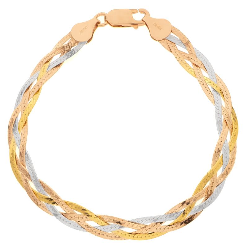 Kombinovaný stříbrný náramek - šířka 7 mm | Argento.cz