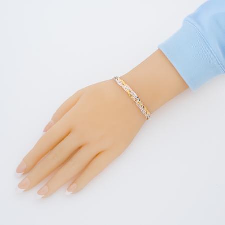 Kombinovaný stříbrný náramek - šířka 7 mm | Argento.cz