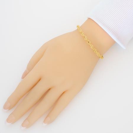 Pozlacený stříbrný náramek - tloušťka 5 mm | Argento.cz