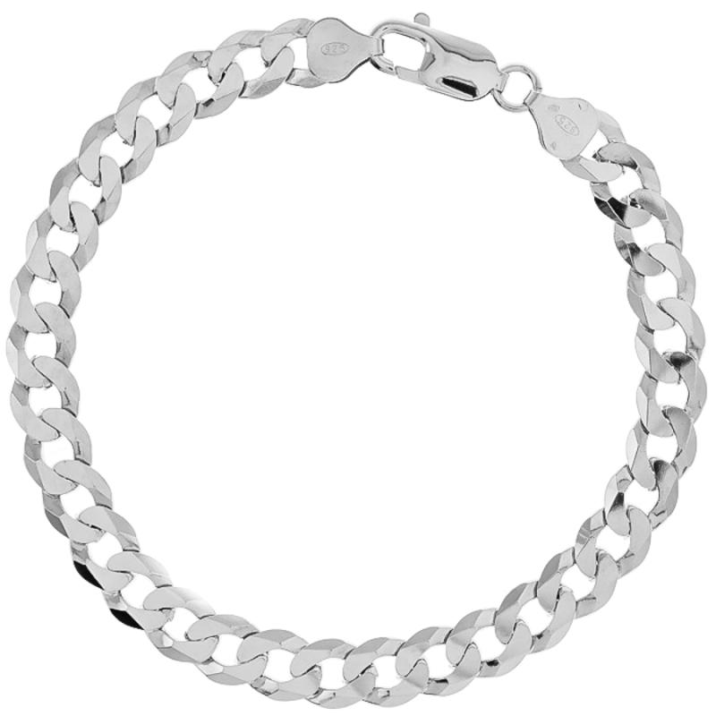 Stříbrný náramek - vzor Pancer, šířka 7,8 mm | Argento.cz