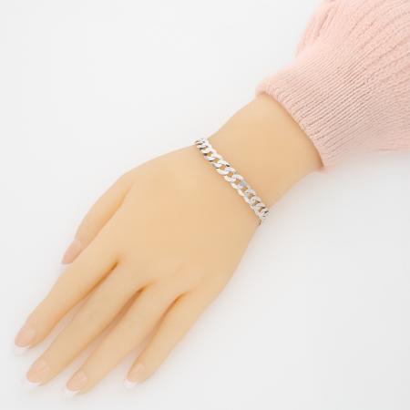 Stříbrný náramek - vzor Pancer, šířka 7,8 mm | Argento.cz