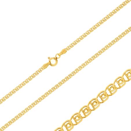 Pozlacený stříbrný řetízek - vzor Love, šířka 2,5 mm | Argento.cz