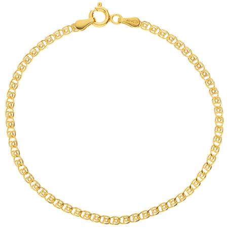 Pozlacený stříbrný náramek - vzor Love, šířka 2,5 mm | Argento.cz