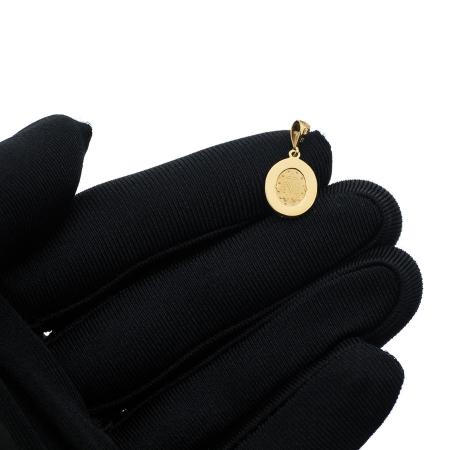 Zlatý přívěsek Zázračná medailka - čiré kulaté zirkony | Argento.cz
