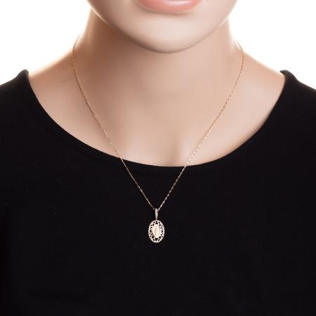 Zlatý přívěsek Zázračná medailka - čiré kulaté zirkony | Argento.cz