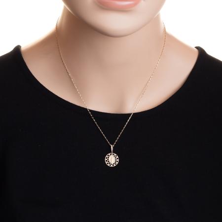 Zlatý přívěsek Zázračná medailka - čiré kulaté zirkony | Argento.cz