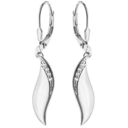 Stříbrné náušnice - čiré kulaté zirkony | Argento.cz