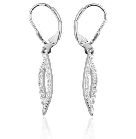 Stříbrné náušnice - čiré kulaté zirkony | Argento.cz