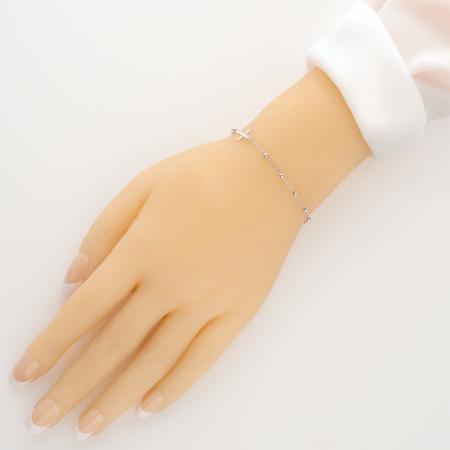 Stříbrný náramek růženec - 1 desítek, křížek, Zázračná medailka, délka 17 až 23 cm | Argento.cz
