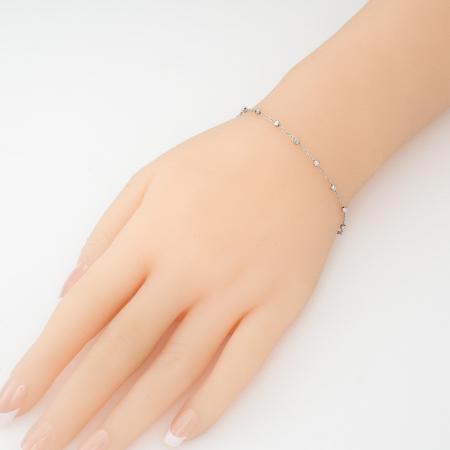 Stříbrný náramek růženec - 1 desítek, křížek, Zázračná medailka, délka 17 až 20 cm | Argento.cz