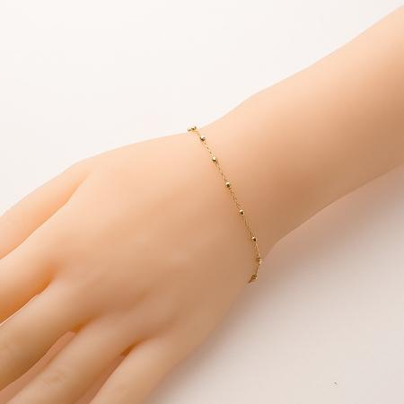 Pozlacený stříbrný náramek růženec - 1 desítek, křížek, Zázračná medailka, délka 17 až 20 cm | Argento.cz