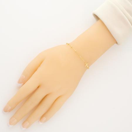 Stříbrný náramek růženec - 1 desítek, křížek, Zázračná medailka, délka 17 až 23 cm | Argento.cz