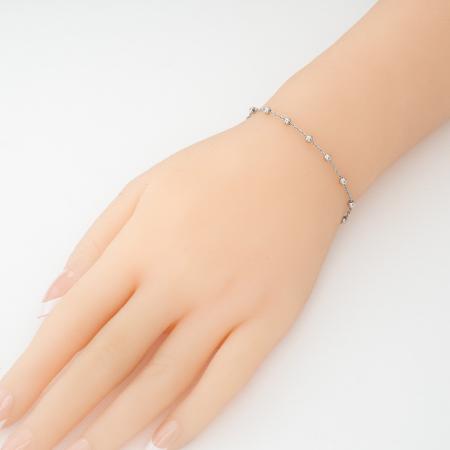 Stříbrný náramek růženec - 1 desítek, křížek, Zázračná medailka, délka 17 až 20 cm | Argento.cz