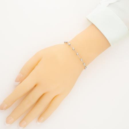 Stříbrný náramek růženec - 1 desítek, křížek, Zázračná medailka, délka 17 až 23 cm | Argento.cz