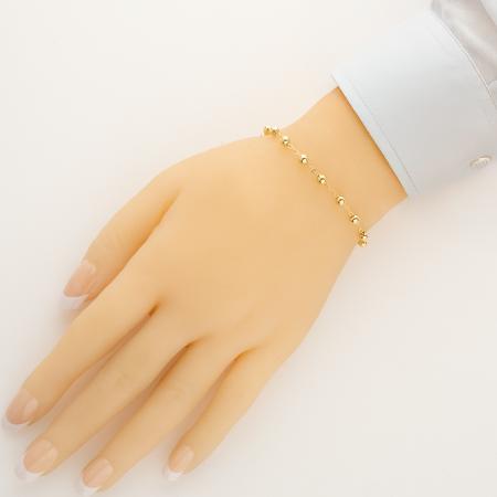 Pozlacený stříbrný náramek růženec - 1 desítek, křížek, Zázračná medailka | Argento.cz