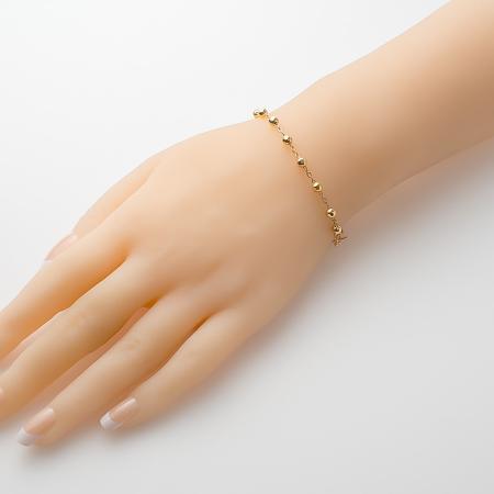 Pozlacený stříbrný náramek růženec - 1 desítek, křížek, Zázračná medailka, délka 18 až 20 cm | Argento.cz