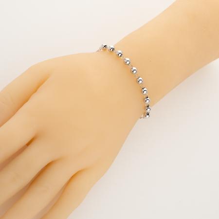 Stříbrný náramek růženec - 1 desítek, křížek s Ježíšem, Zázračná medailka, délka 17 až 19 cm | Argento.cz