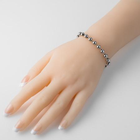 Stříbrný náramek růženec - 1 desítek, křížek s Ježíšem, Zázračná medailka, délka 16 až 19 cm | Argento.cz